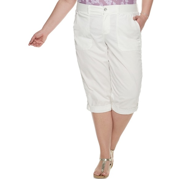 EVRI Pants & Jumpsuits Plus Size Evri Utility Capri Pants Poshmark